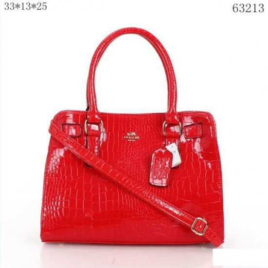 Coach Fashion Signature Medium Red Satchels BTU Coach Fashion Signature Medium Red Satchels BTU